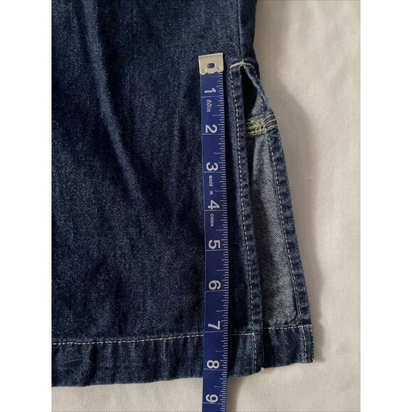 Basic Editions Womens Denim Sleeveless Jumper Dress M Medium Blue Cotton - Picture 10 of 10